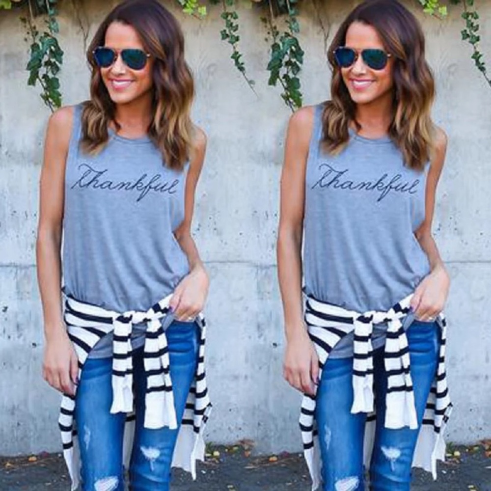 “Thankful” Tank, Multiple Colors & Sizes